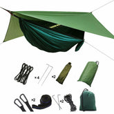 3In1 Camping Hammock Tent Hanging 2 Person Parachute Tent Outdoor Swing Fly Tarp - JUST Hammocks